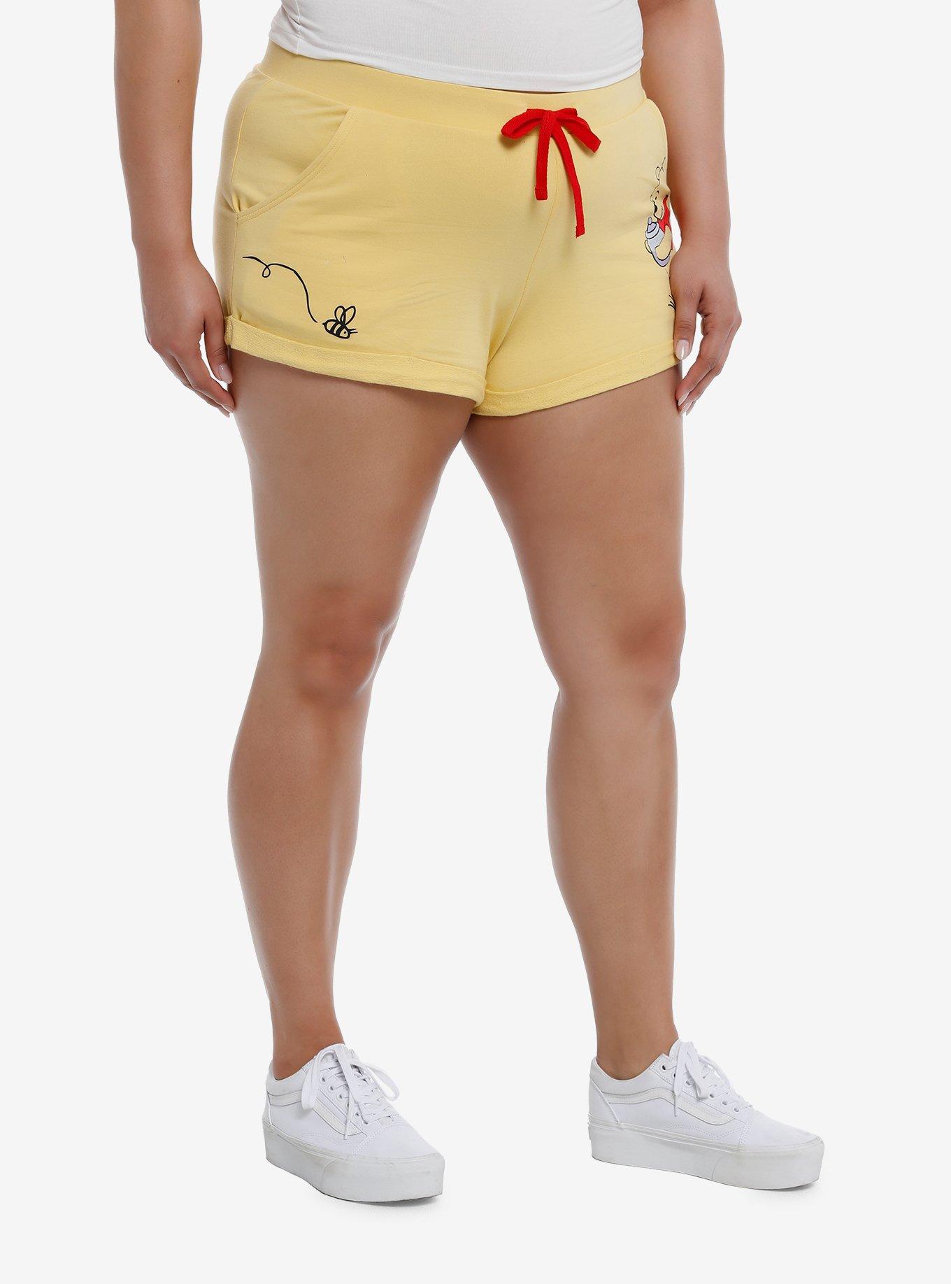 Disney Winnie The Pooh Bee & Hunny Lounge Shorts Plus Size, GOLDEN ROD YELLOW, alternate