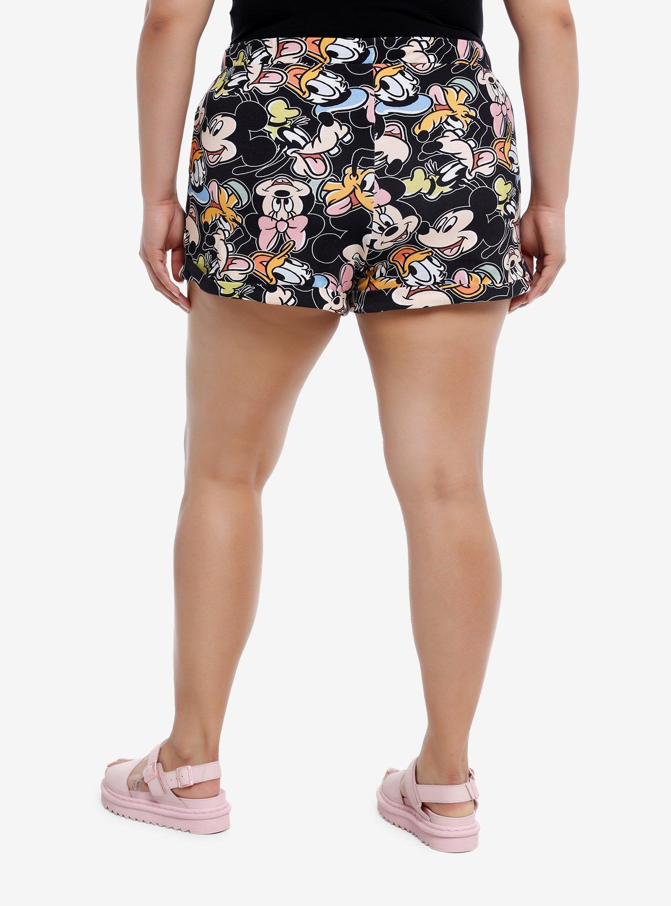 Disney Mickey Mouse & Friends Lounge Shorts Plus Size, MULTI, alternate