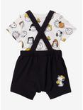 Peanuts Characters Color Block Infant Overall Set - BoxLunch Exclusive, MULTI, alternate