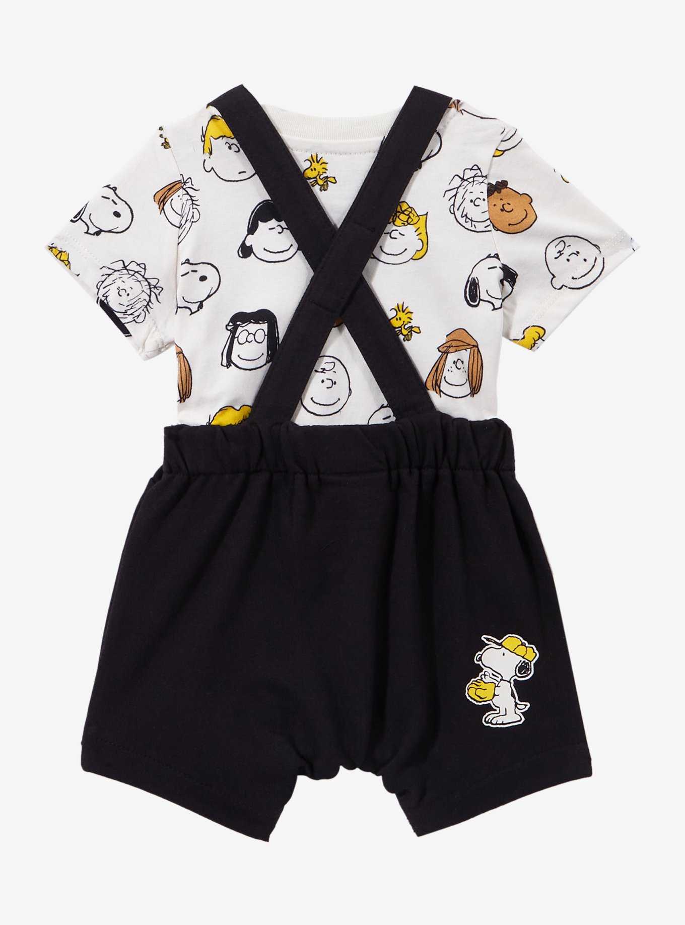 Peanuts Characters Color Block Infant Overall Set - BoxLunch Exclusive, , hi-res