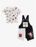 Peanuts Characters Color Block Infant Overall Set - BoxLunch Exclusive, MULTI, alternate