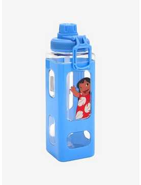 Disney Lilo & Stitch Blue Square Water Bottle, , hi-res