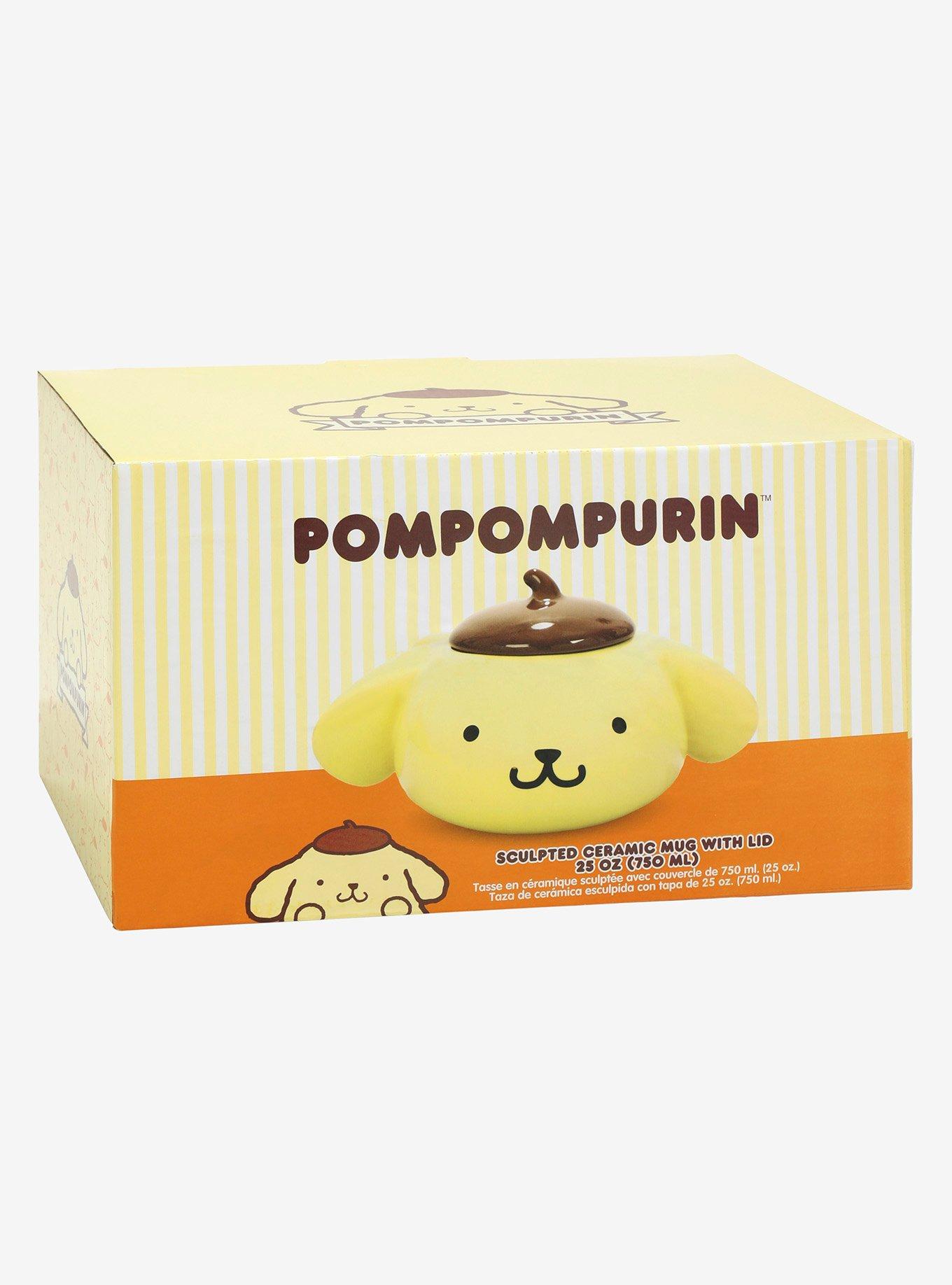 Sanrio Pompompurin Figural Mug with Lid, , alternate