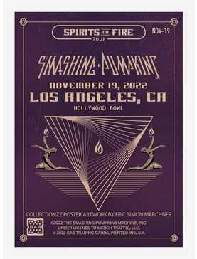 The Smashing Pumpkins Spirits On Fire 2022 Tour Hollywood Bowl Collectible Card, , hi-res