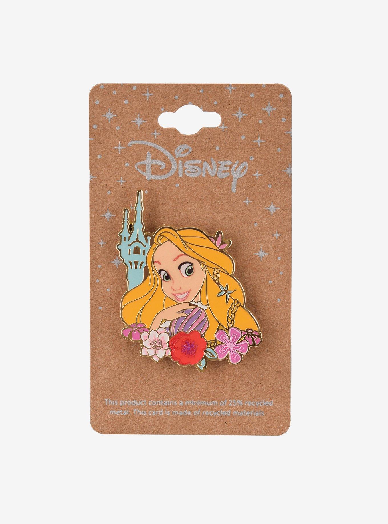 Disney Tangled Rapunzel Tower Floral Enamel Pin — BoxLunch Exclusive ...