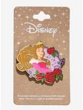 Disney Sleeping Beauty Aurora Floral Frame Enamel Pin, , alternate