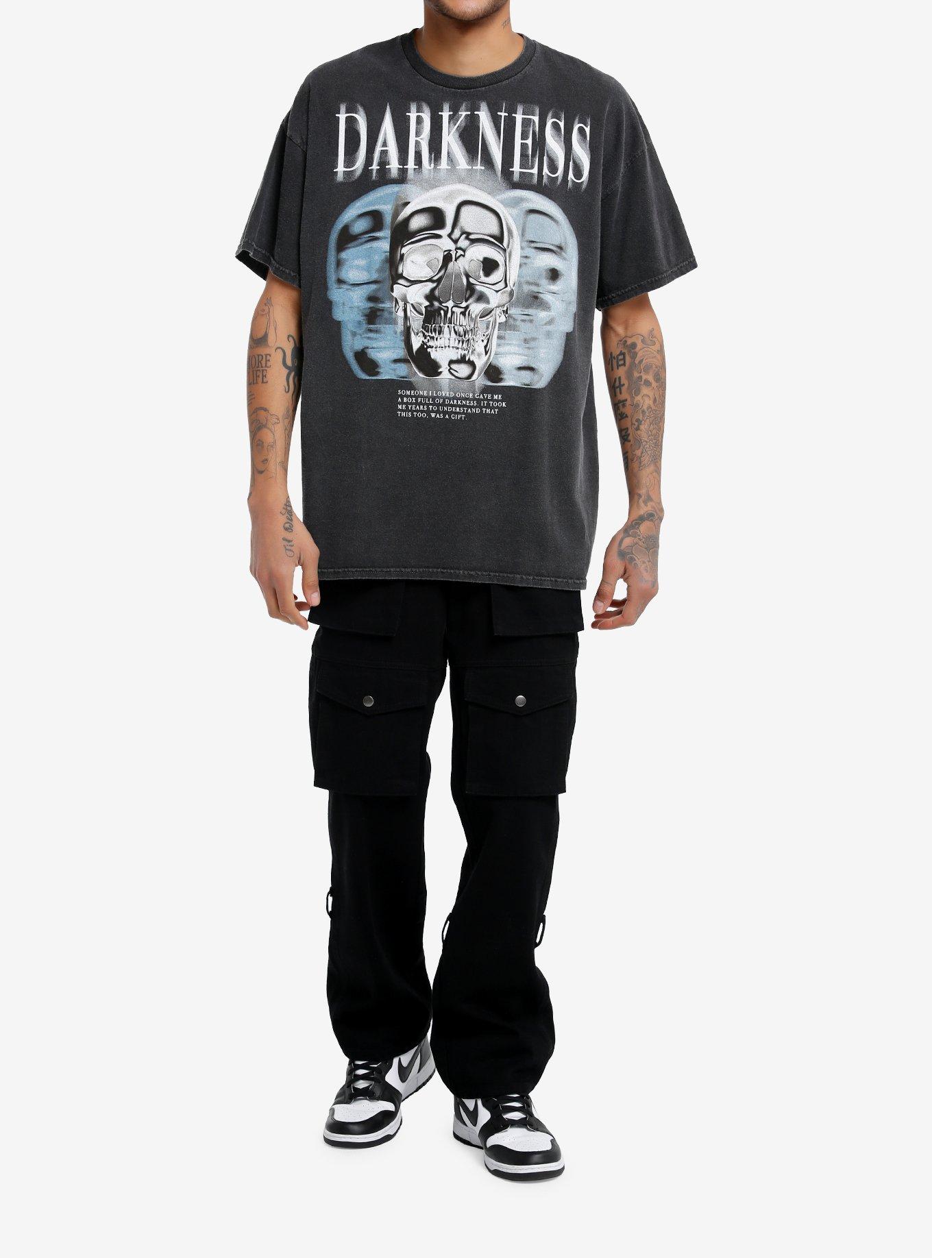 Social Collision® Darkness Skull Oversized T-Shirt, , hi-res