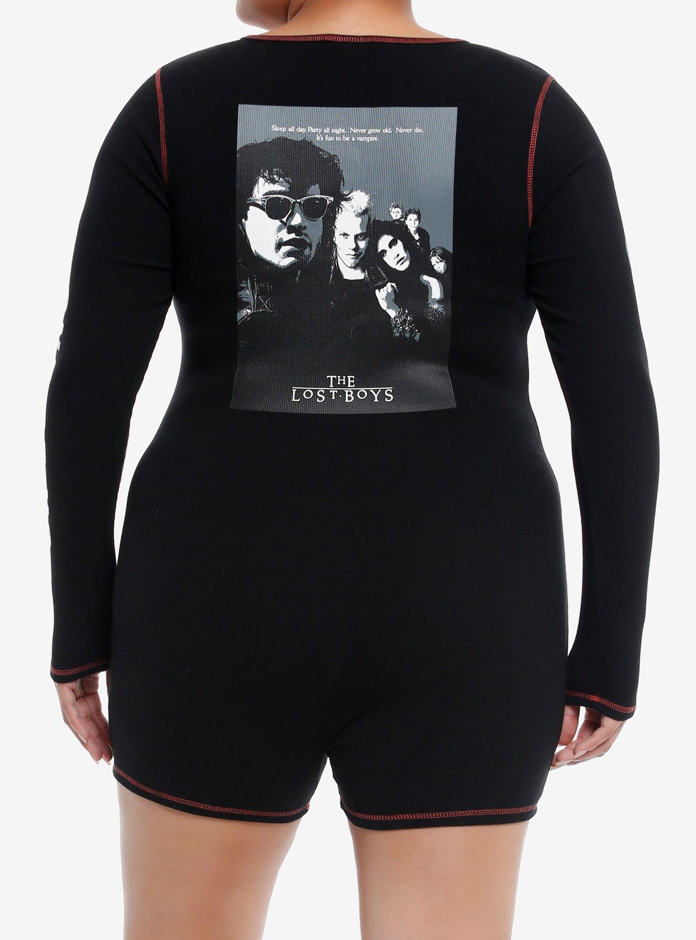 The Lost Boys Ribbed Romper Plus Size, , hi-res