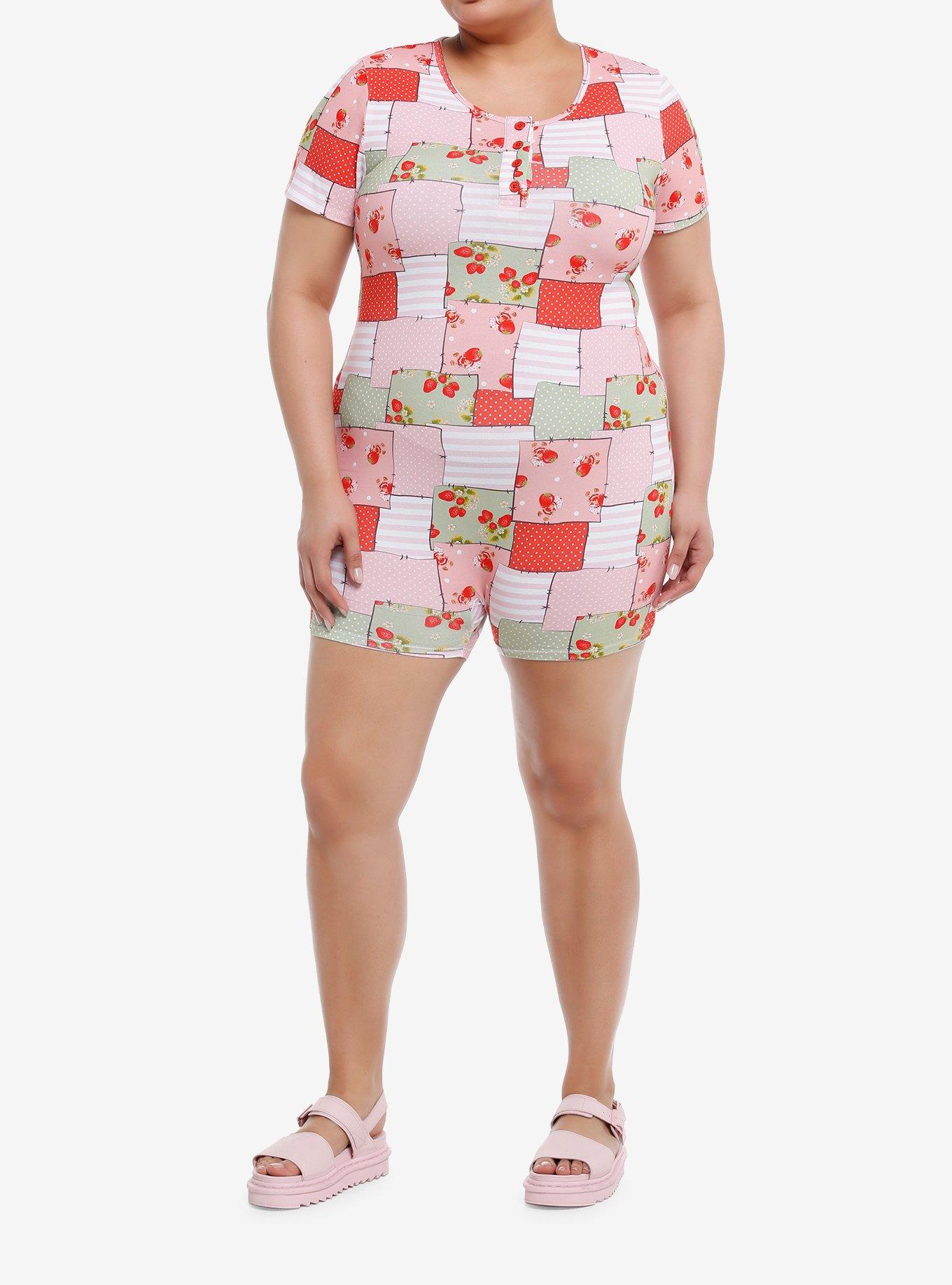 Strawberry Shortcake Patches Romper Plus Size, MULTI, alternate