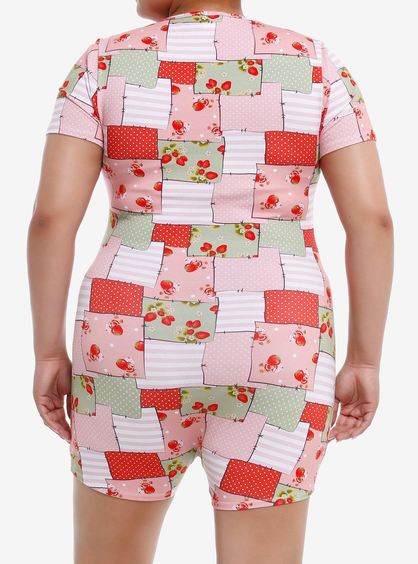 Strawberry Shortcake Patches Romper Plus Size, MULTI, alternate