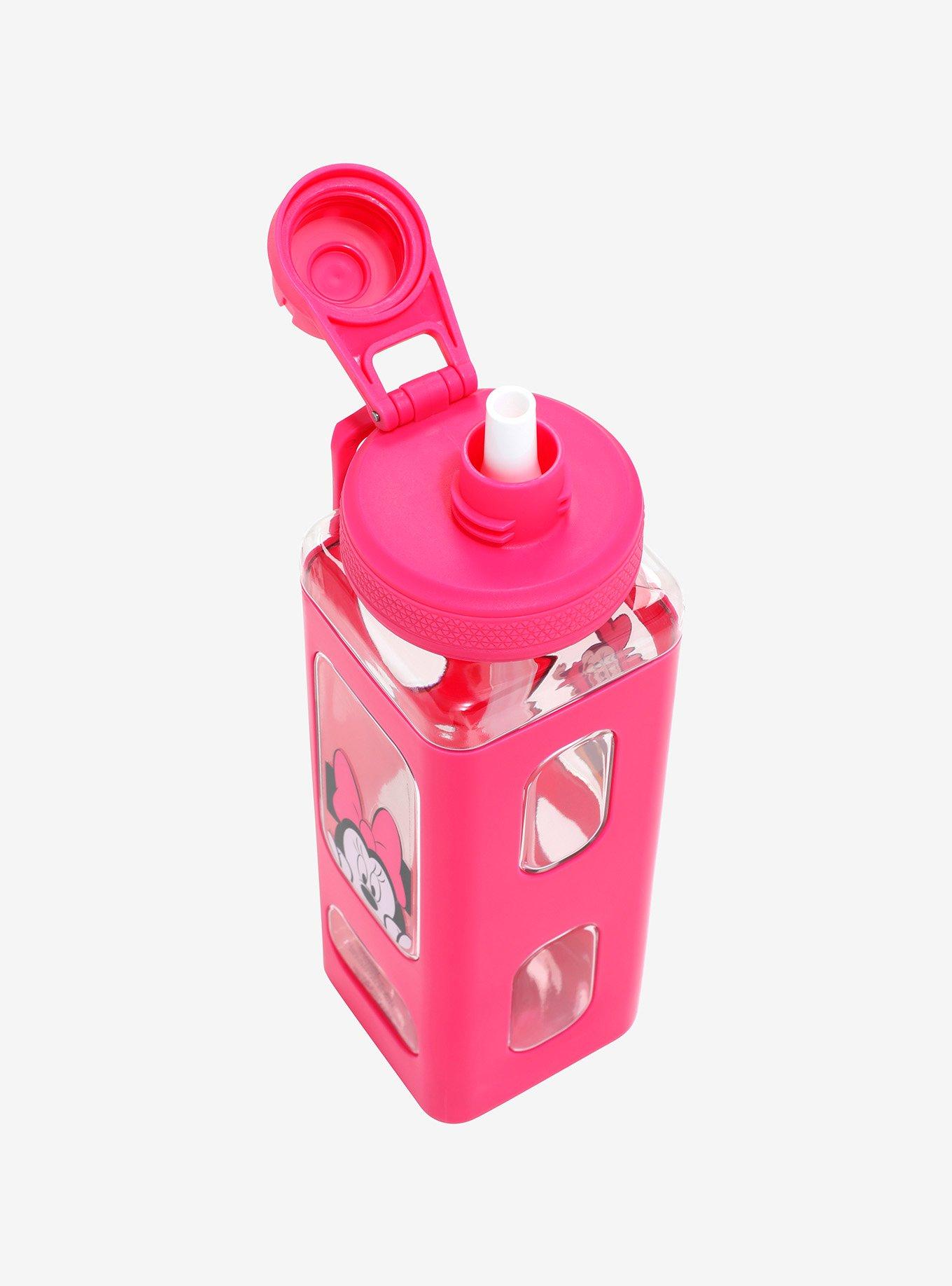 Disney Minnie Mouse Pink Water Bottle and Straw, , alternate