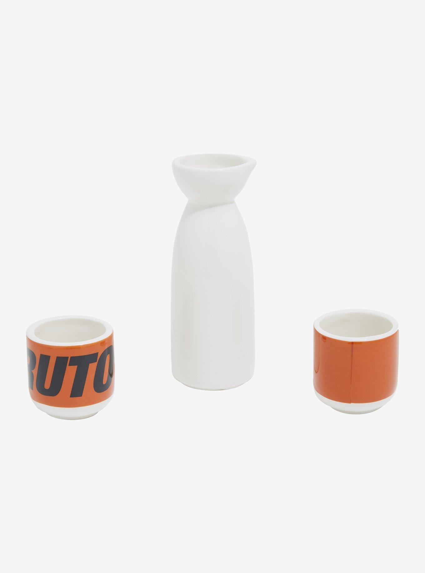 Naruto Shippuden White and Orange Sake Set with Cups, , alternate