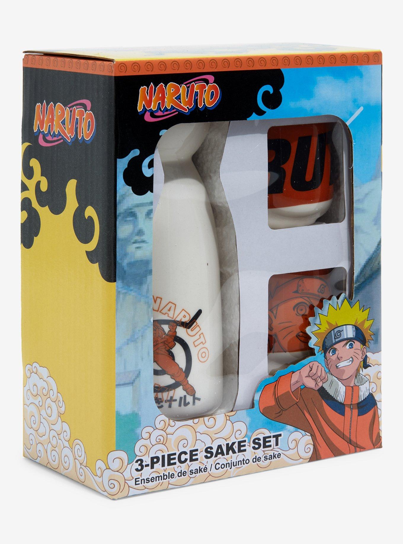 Naruto Shippuden White and Orange Sake Set with Cups, , alternate