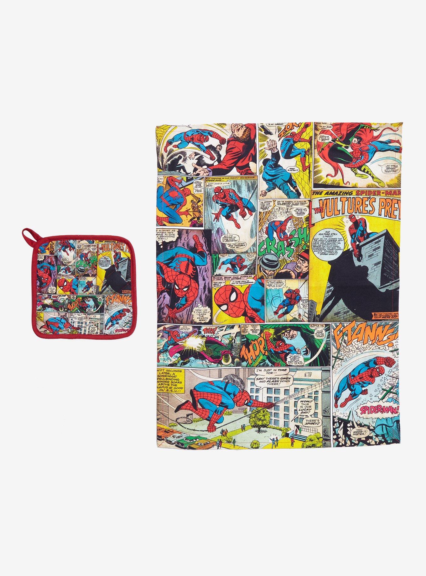Marvel Spider-Man Comic Book Towel and Potholder Set, , alternate