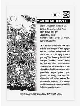 Sublime 40 Oz. To Freedom 1992 Collectible Card, , hi-res