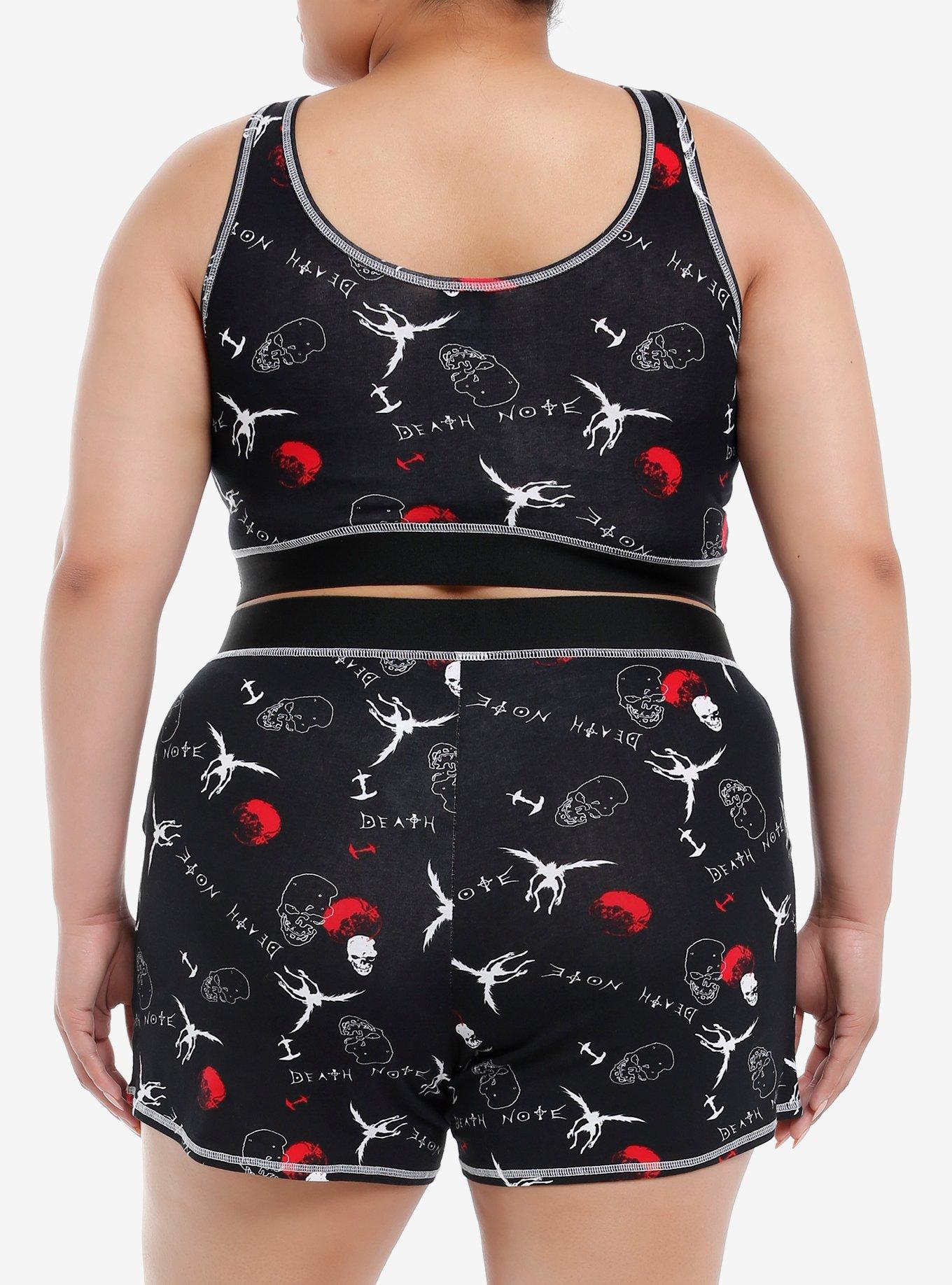 Death Note Ryuk Lounge Girls Crop Tank Top Plus Size, BLACK, alternate