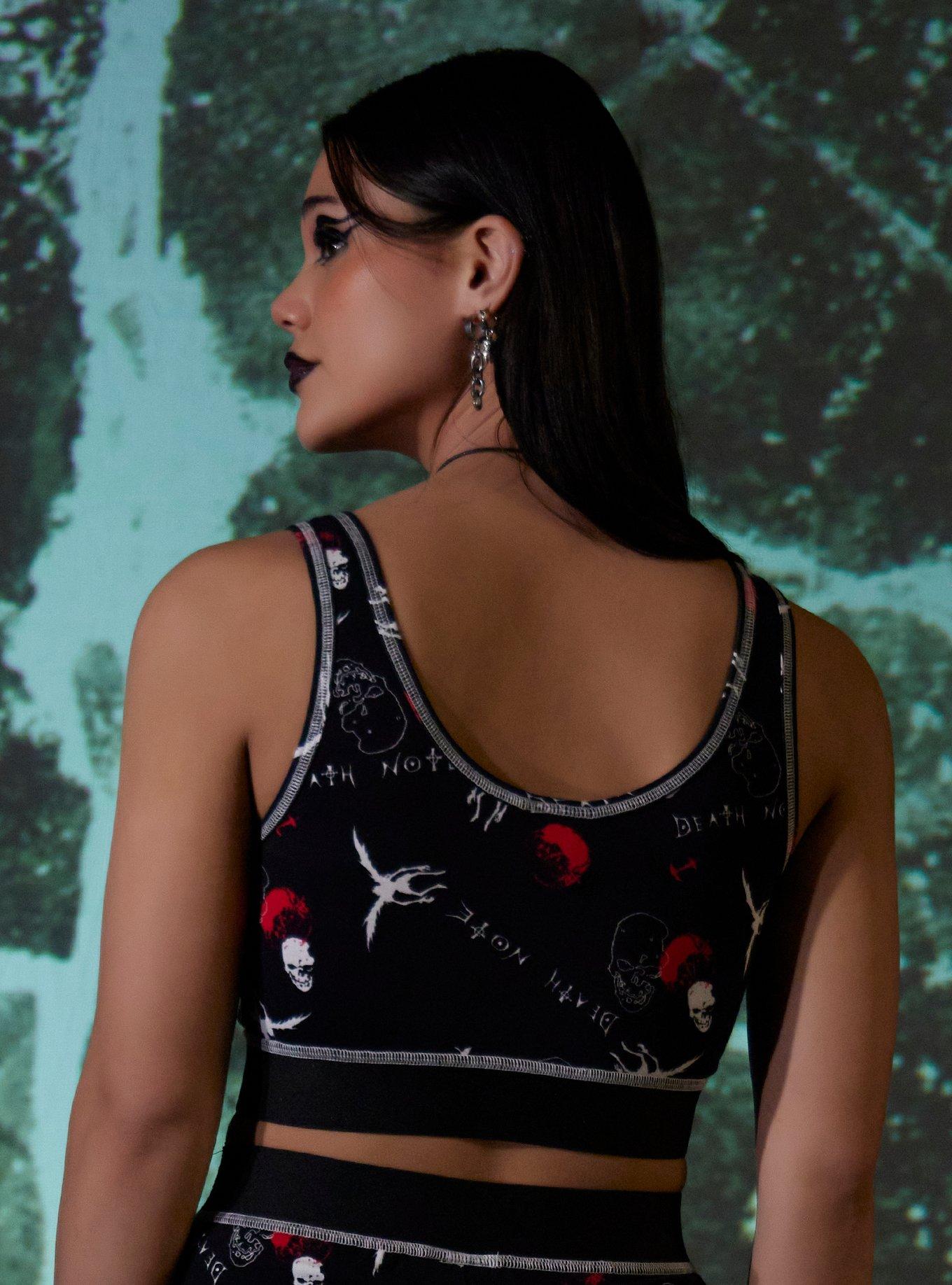 Death Note Ryuk Lounge Girls Crop Tank Top, BLACK, alternate