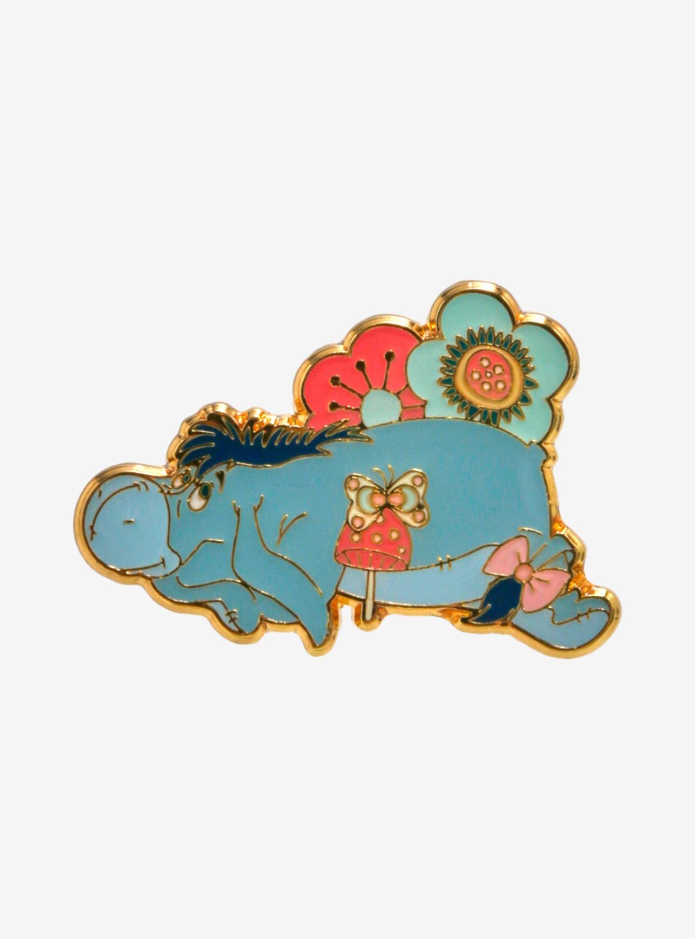 Disney Winnie the Pooh Eeyore Mushroom Floral Enamel Pin