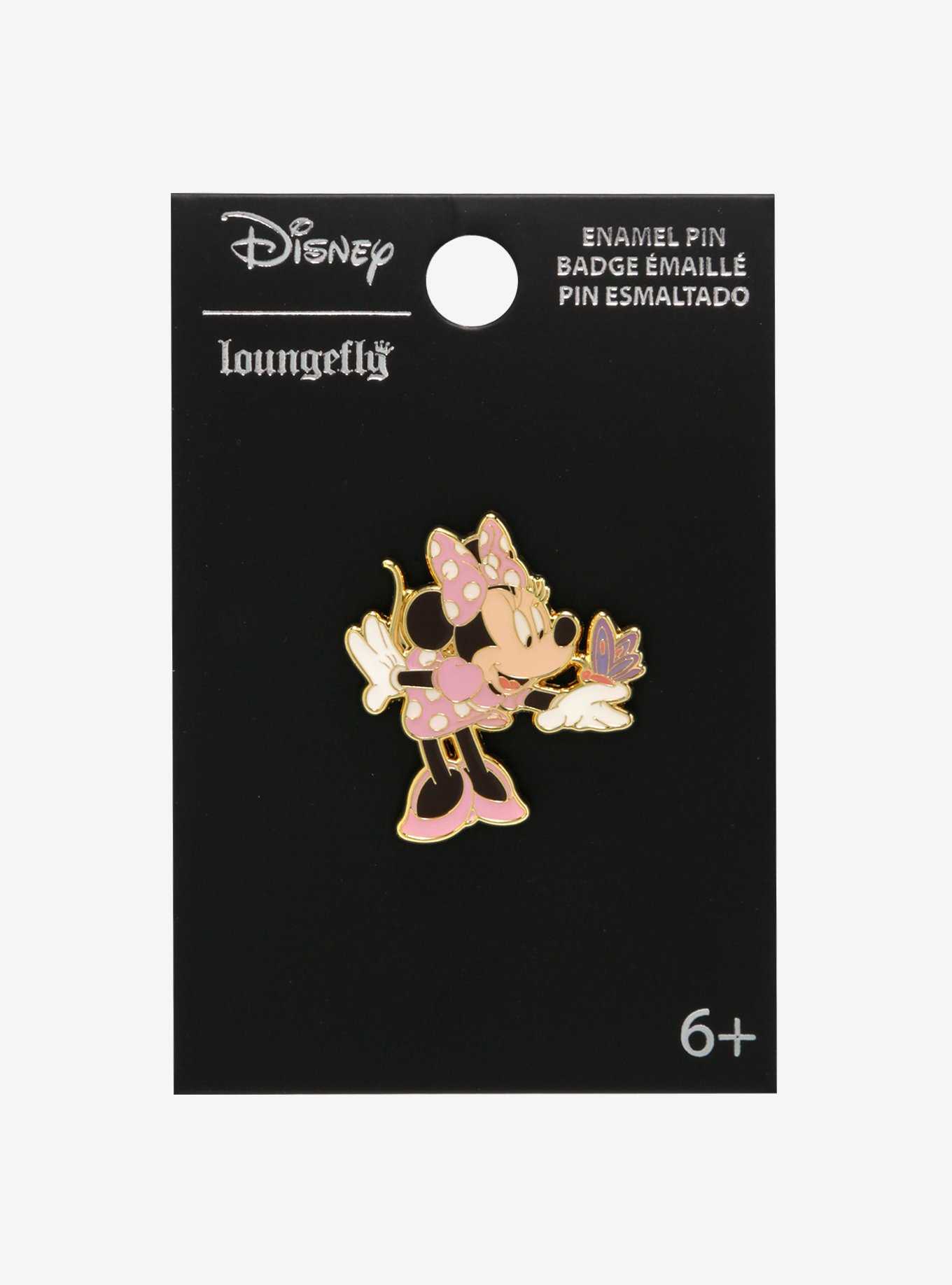 Loungefly Disney Minnie Mouse Butterfly Enamel Pin — BoxLunch Exclusive, , hi-res