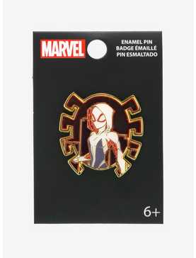 Loungefly Spider-Man: Across the Spider-Verse Spider-Gwen Stained Glass Enamel Pin — BoxLunch Exclusive, , hi-res