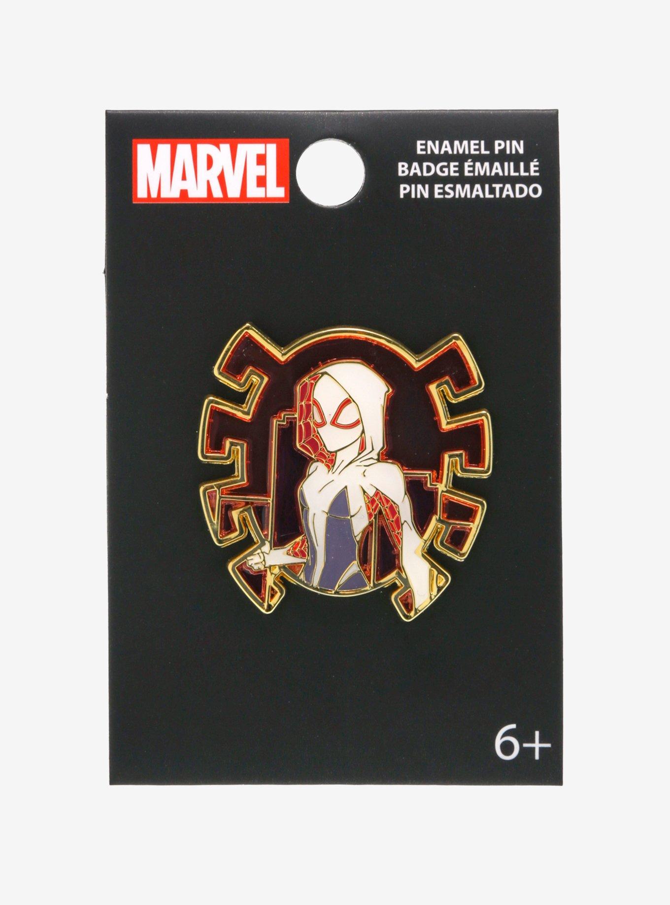 Loungefly Spider-Man: Across the Spider-Verse Spider-Gwen Stained Glass Enamel Pin — BoxLunch Exclusive, , alternate