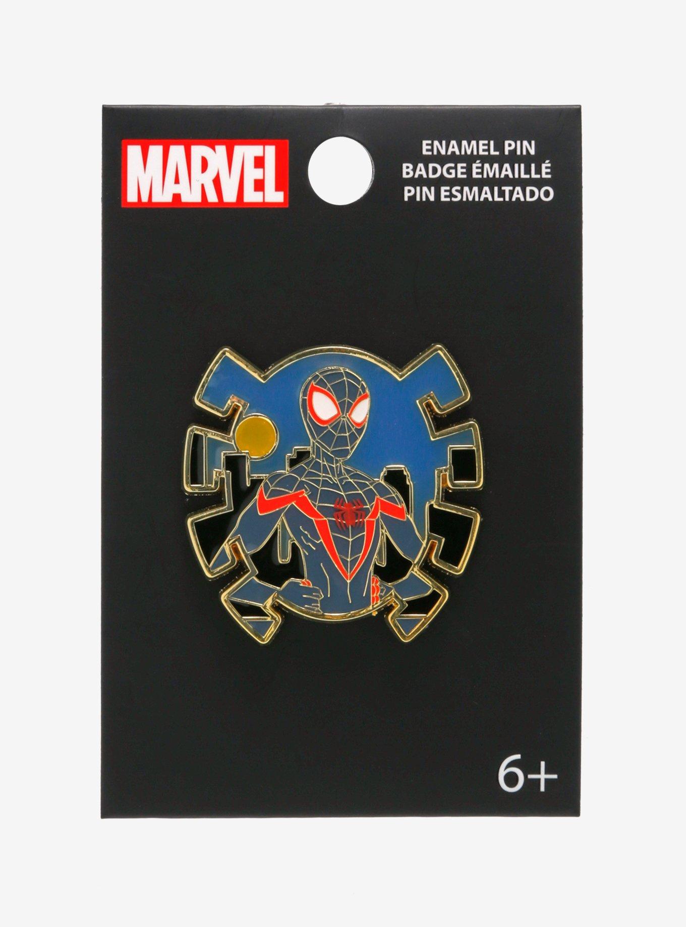 Loungefly Spider-Man: Across the Spider-Verse Miles Morales Stained Glass Enamel Pin — BoxLunch Exclusive, , alternate