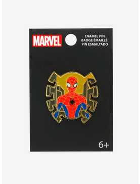Marvel Spider-Man Portrait Stained Glass Enamel Pin — BoxLunch Exclusive, , hi-res