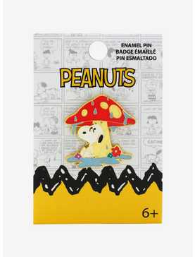 Loungefly Peanuts Snoopy Rainy Mushroom Enamel Pin — BoxLunch Exclusive, , hi-res
