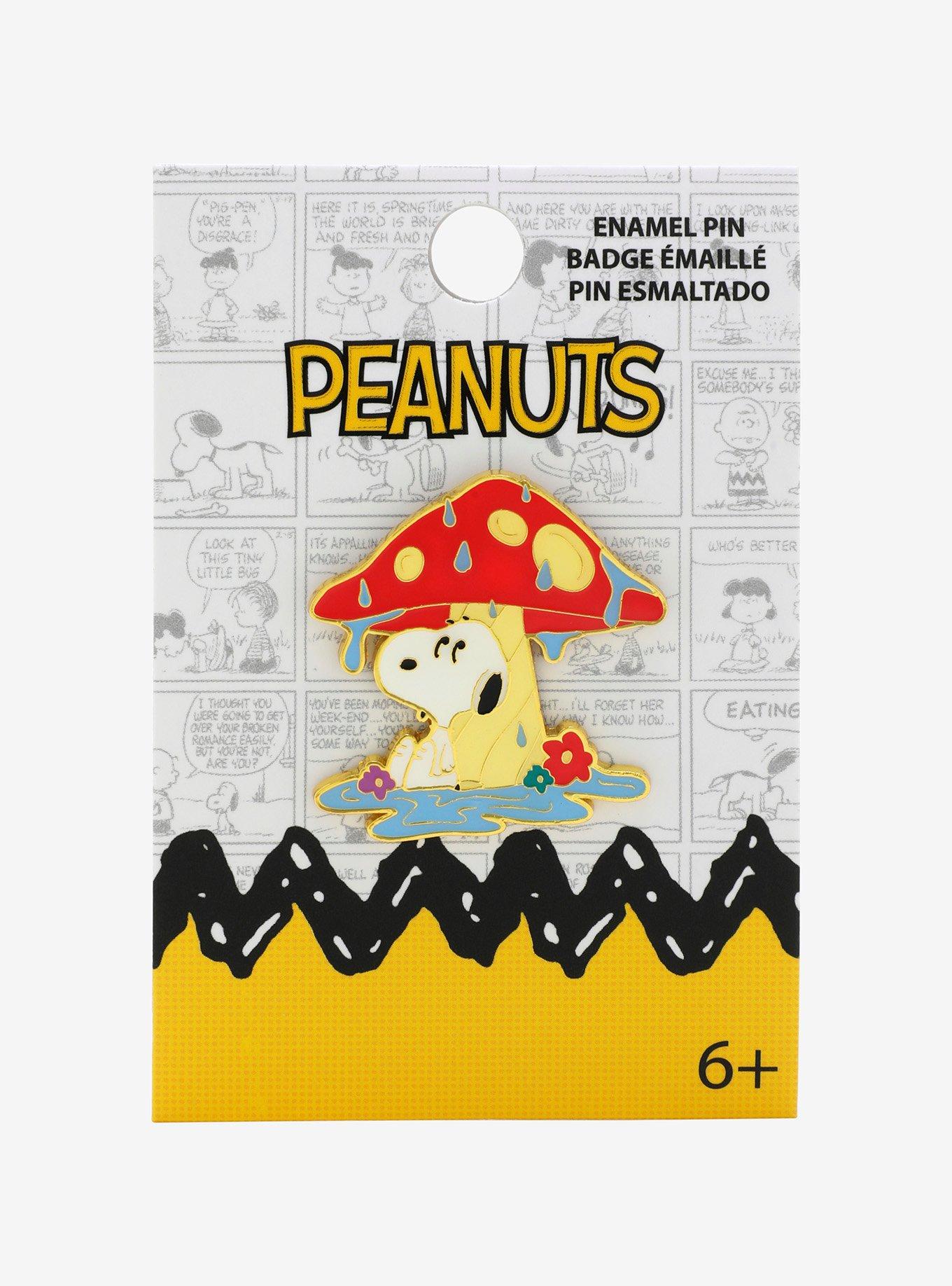 Loungefly Peanuts Snoopy Rainy Mushroom Enamel Pin — BoxLunch Exclusive, , alternate