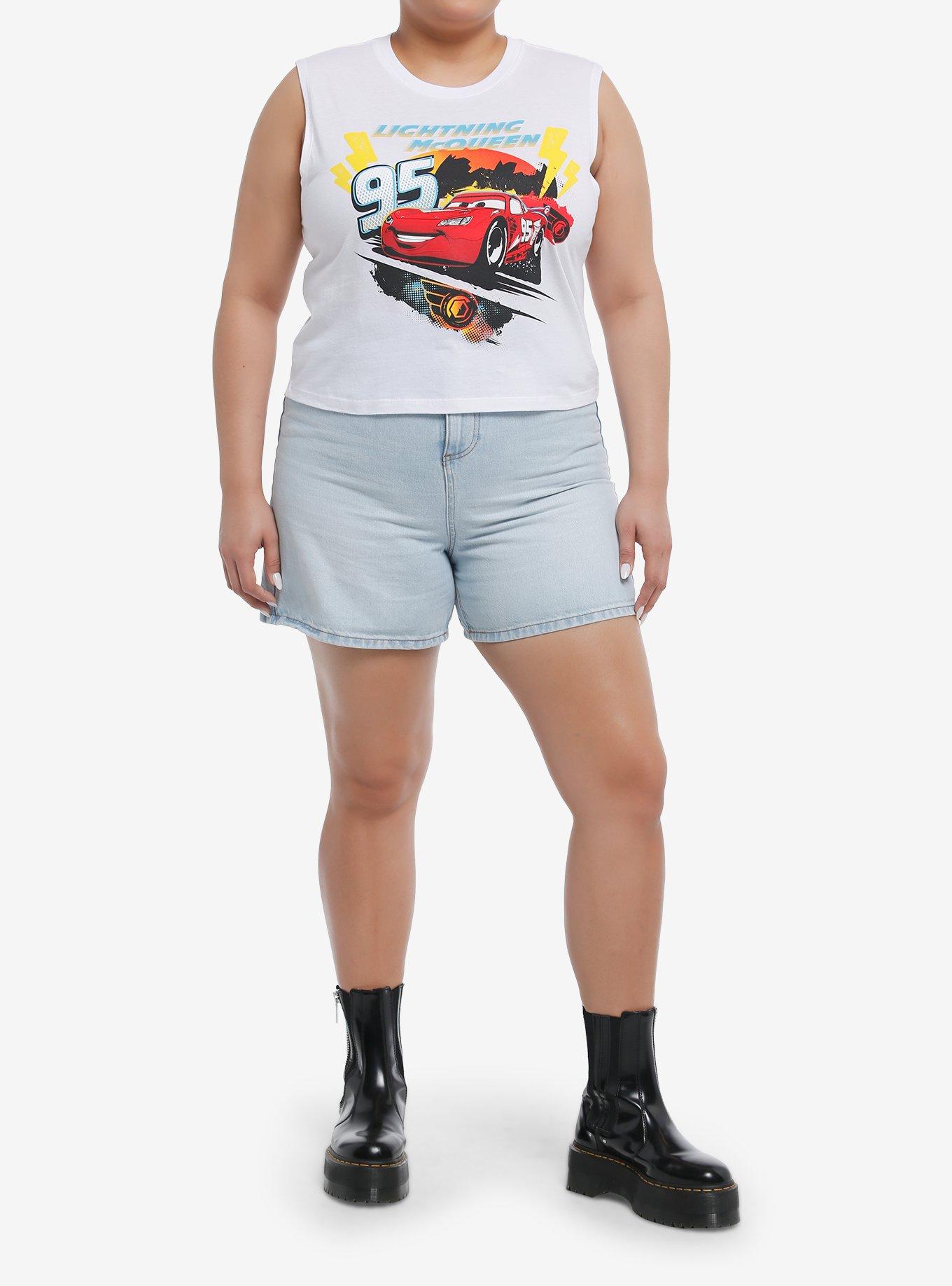 Disney Pixar Cars Lightning McQueen Girls Muscle Tank Top Plus Size, MULTI, alternate