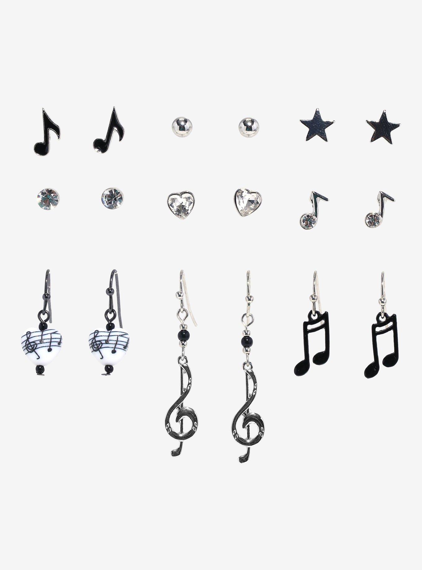 Sweet Society Music Note Stud & Earring Set