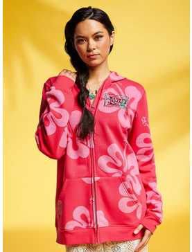 Our Universe Disney Lilo & Stitch Lilo Hibiscus Zip Hoodie — BoxLunch Exclusive, , hi-res
