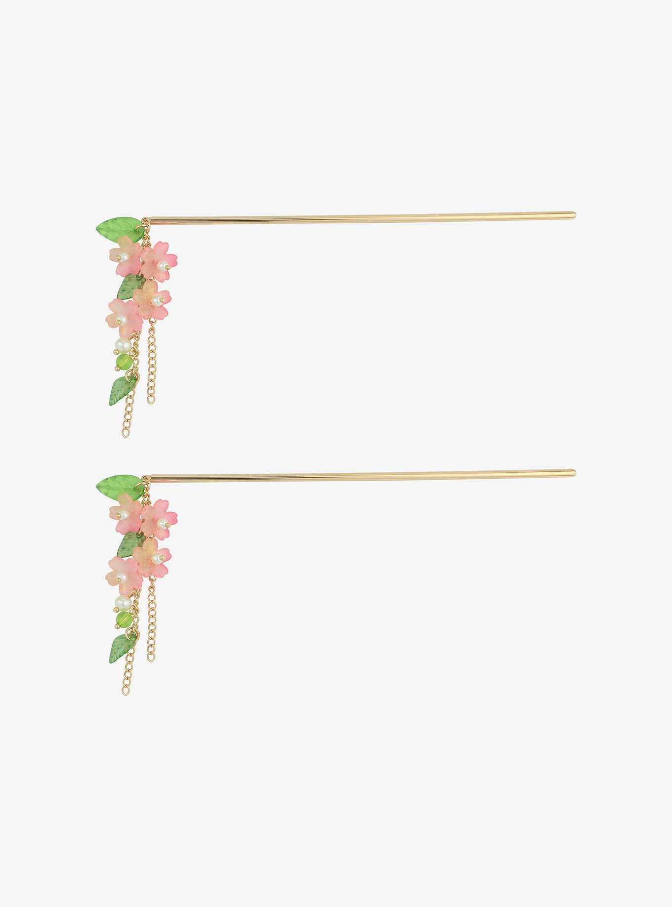 Thorn & Fable Cherry Blossom Hair Stick Set, , hi-res