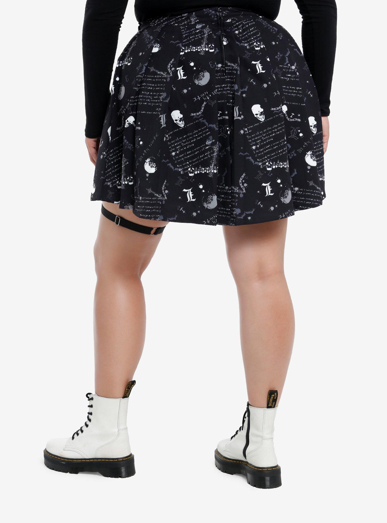 Death Note Garter Skort Plus Size, MULTI, alternate