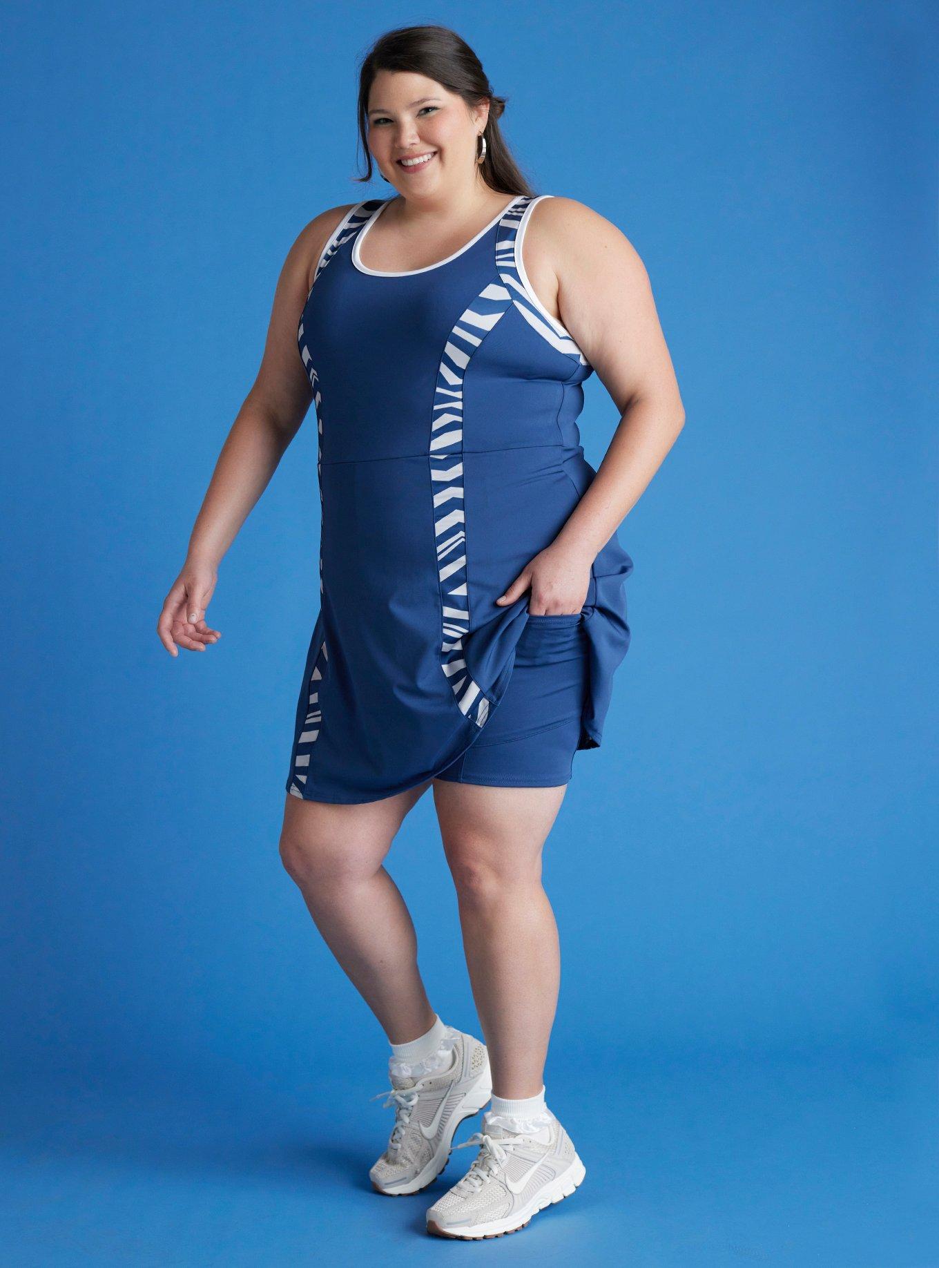 Her Universe Star Wars Ahsoka Tanko Lekku Athletic Dress Plus Size Her Universe Exclusive, BLUE  WHITE, alternate