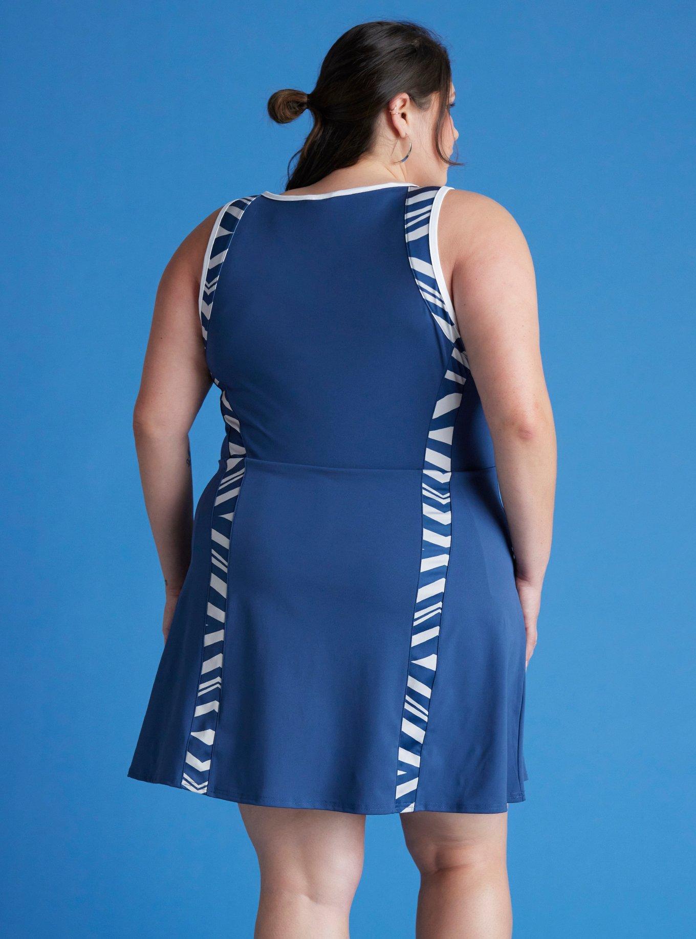 Her Universe Star Wars Ahsoka Tanko Lekku Athletic Dress Plus Size Her Universe Exclusive, BLUE  WHITE, alternate