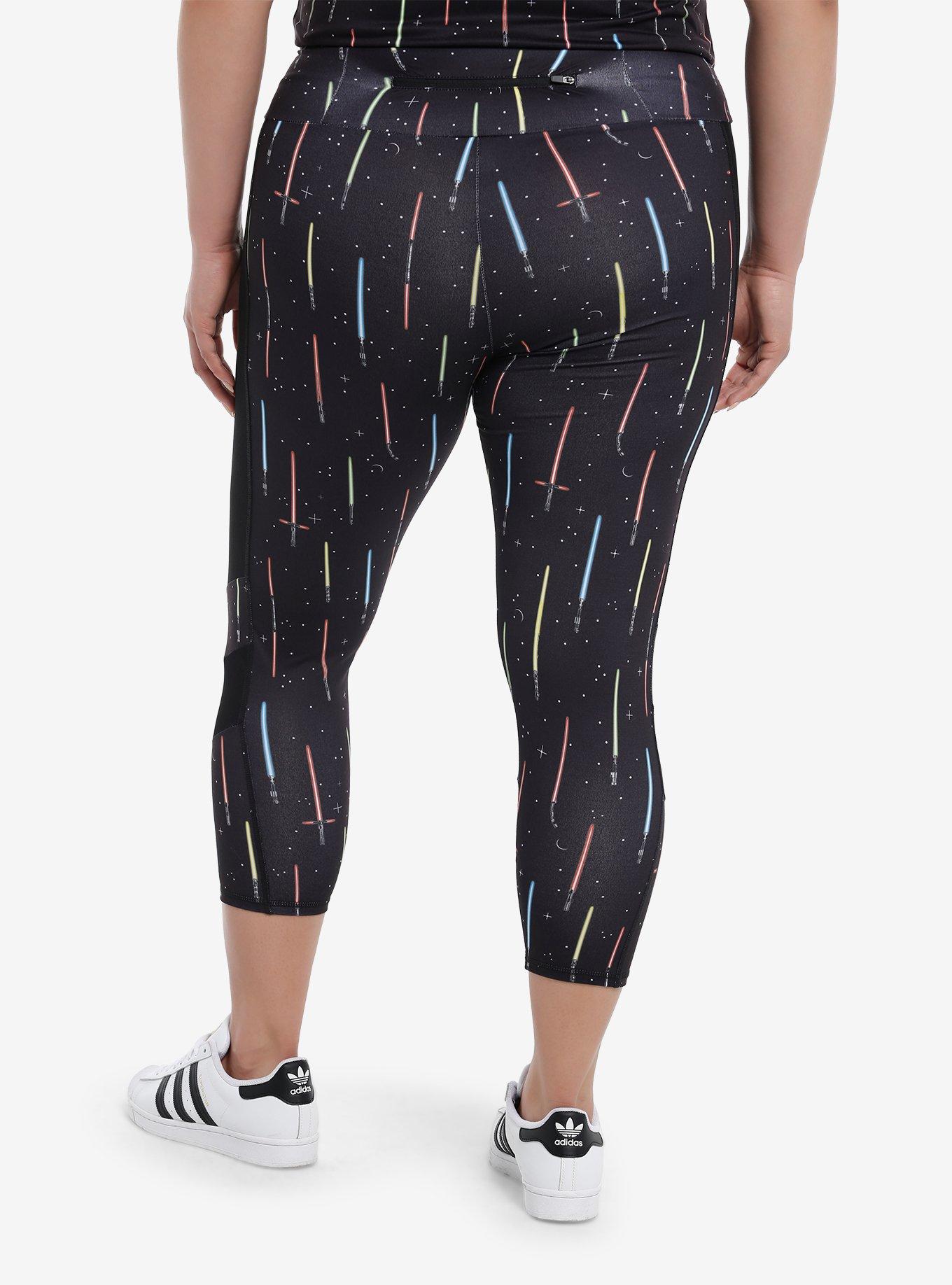 Her Universe Star Wars Lightsabers Capri Active Leggings Plus Size Her Universe Exclusive, , hi-res