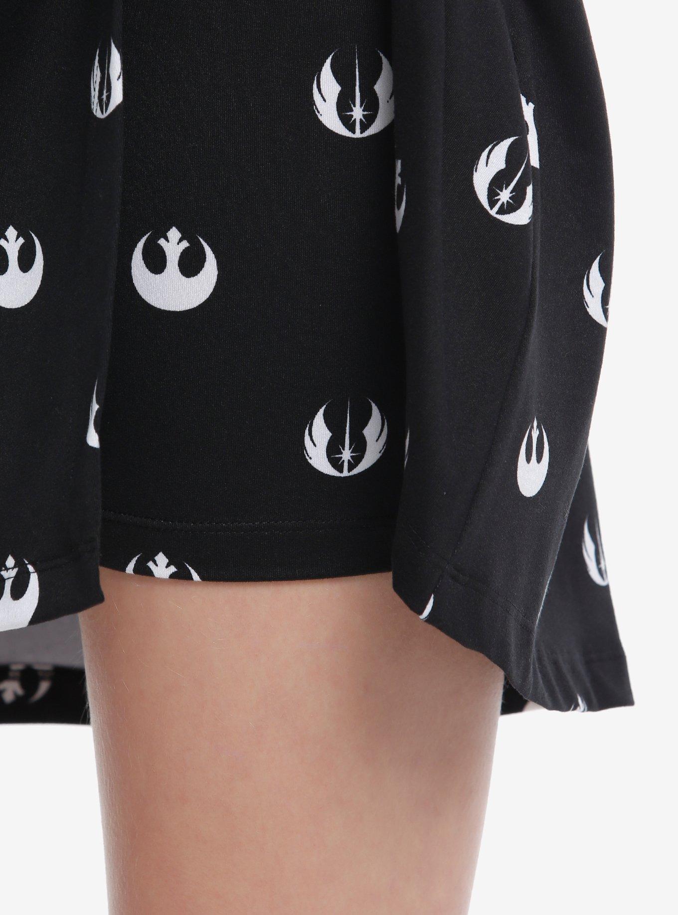 Her Universe Star Wars Icons Asymmetrical Athletic Skort Her Universe Exclusive, BLACK  WHITE, alternate