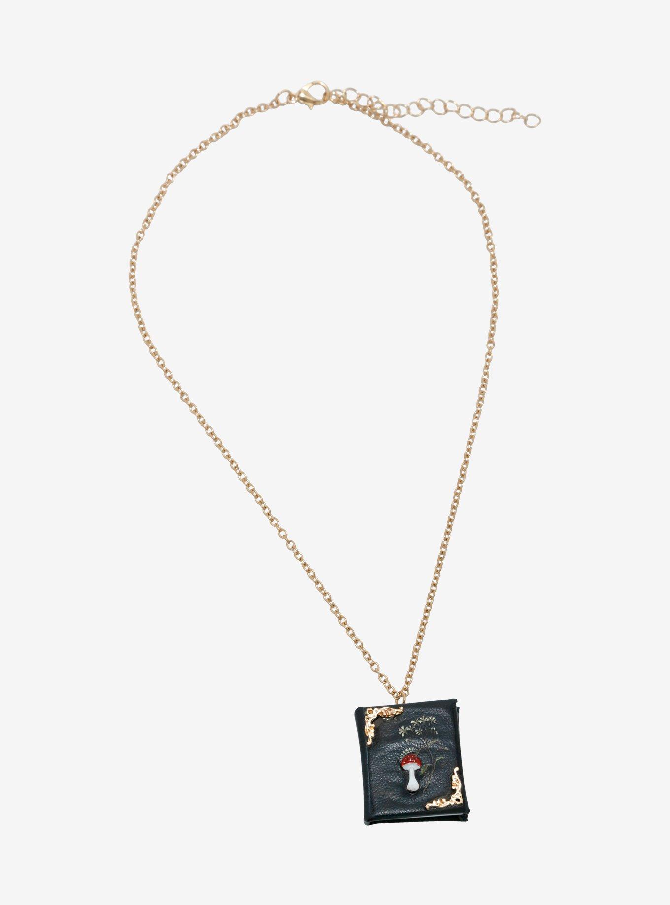 Thorn & Fable Cottage Book Pendant Necklace, , alternate