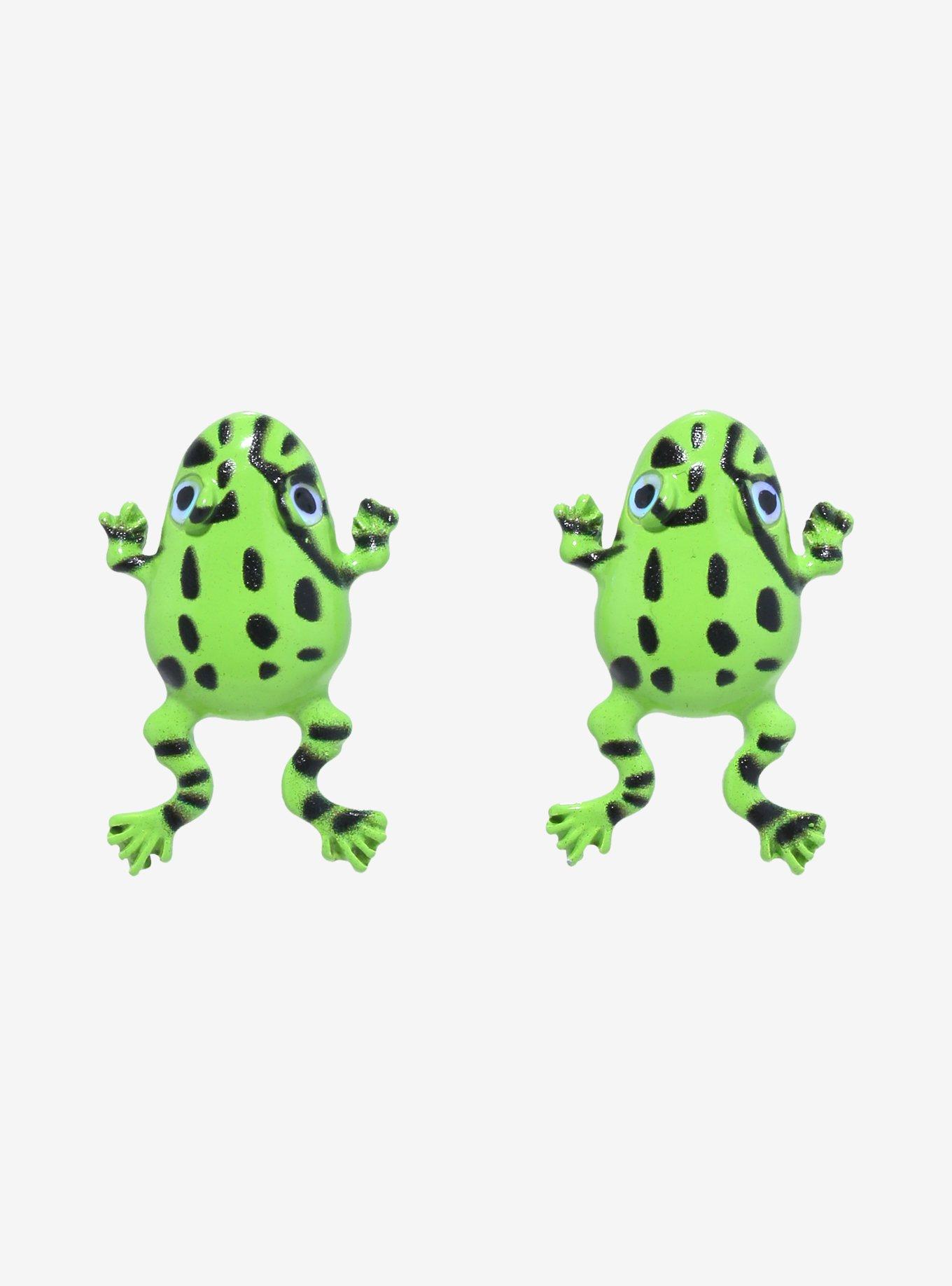 Thorn & Fable Spotted Frog Biting Earrings, , hi-res