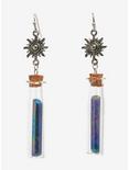 Cosmic Aura Crystal Drop Sun Earrings, , alternate