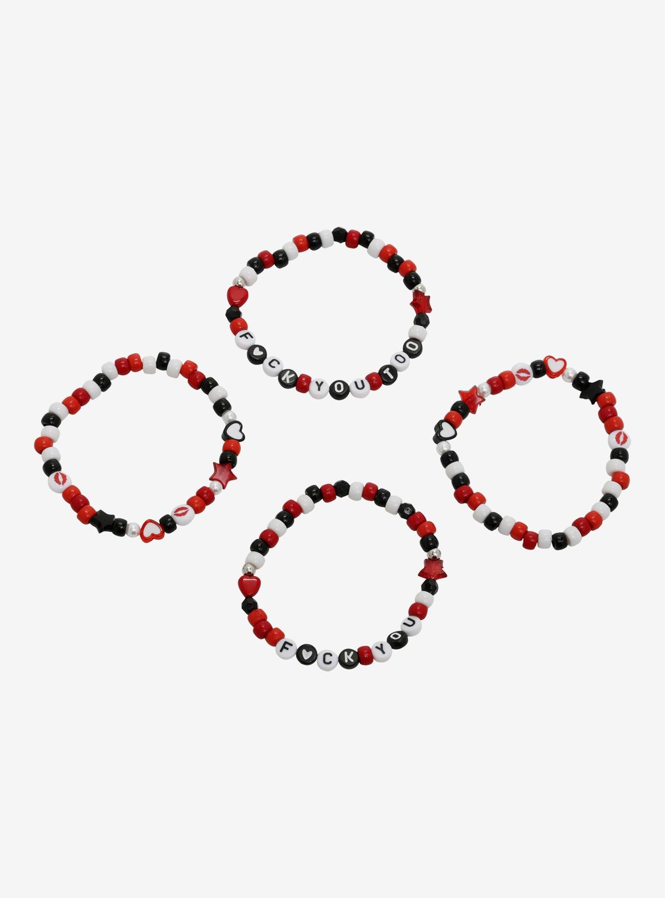 Social Collision F You Bead Best Friend Bracelet Set, , alternate
