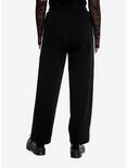 Social Collision® Black & White Stripe Snap Girls Track Pants, BLACK, alternate