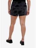 Social Collision® Skull Wings Dark Wash Ruched Lounge Shorts Plus Size, MULTI, alternate