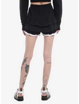 Sweet Society® Black & White Ruffle Lolita Girls Lounge Shorts, , hi-res