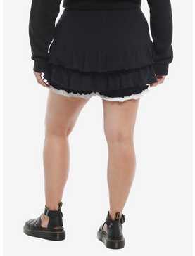 Sweet Society® Black & White Ruffle Lolita Girls Lounge Shorts Plus Size, , hi-res