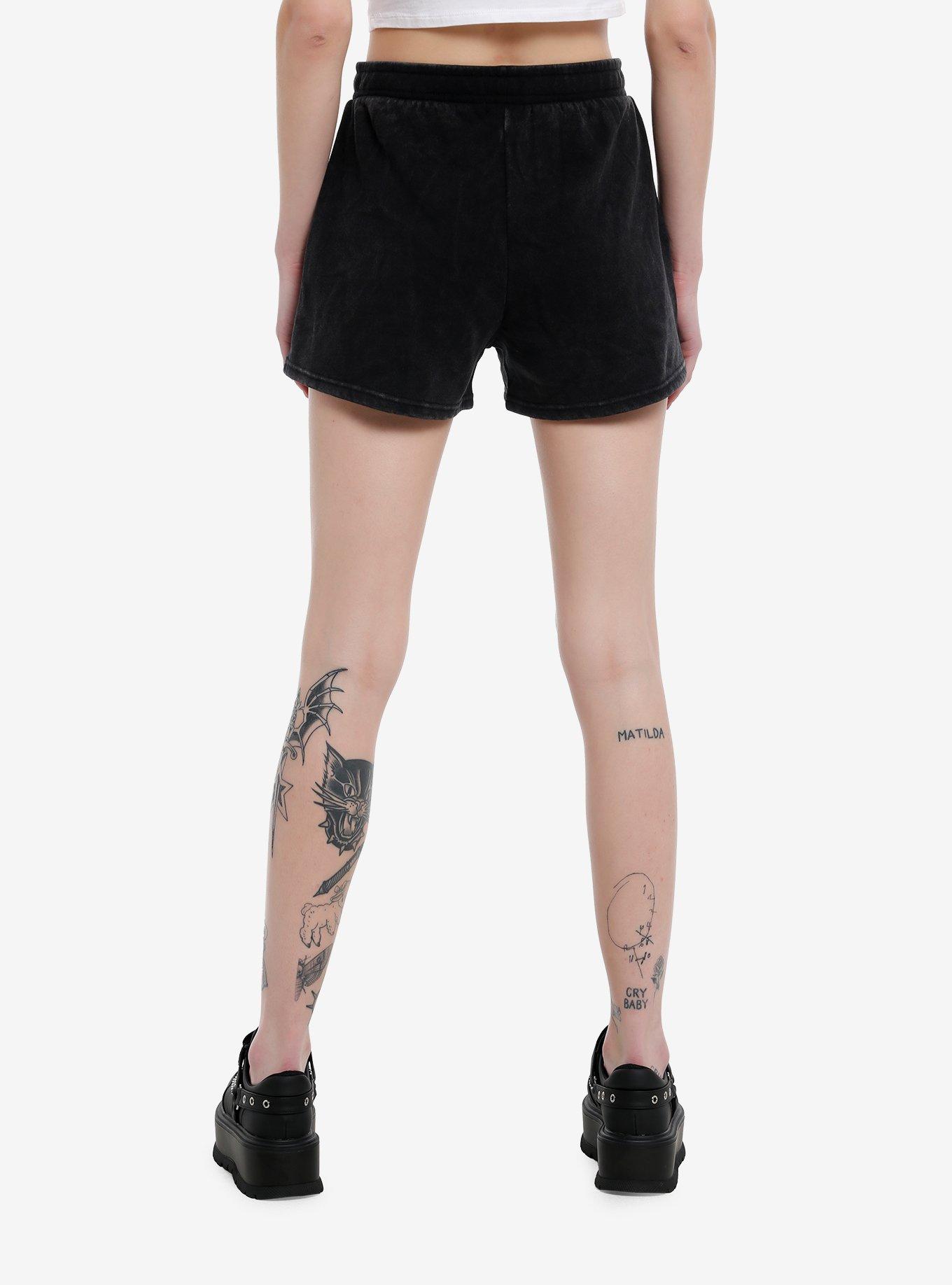 Social Collision® Destroy The System Wash Girls Lounge Shorts, , hi-res