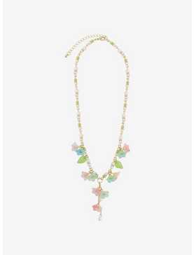 Thorn & Fable Pearl Bead Flower Drop Necklace, , hi-res