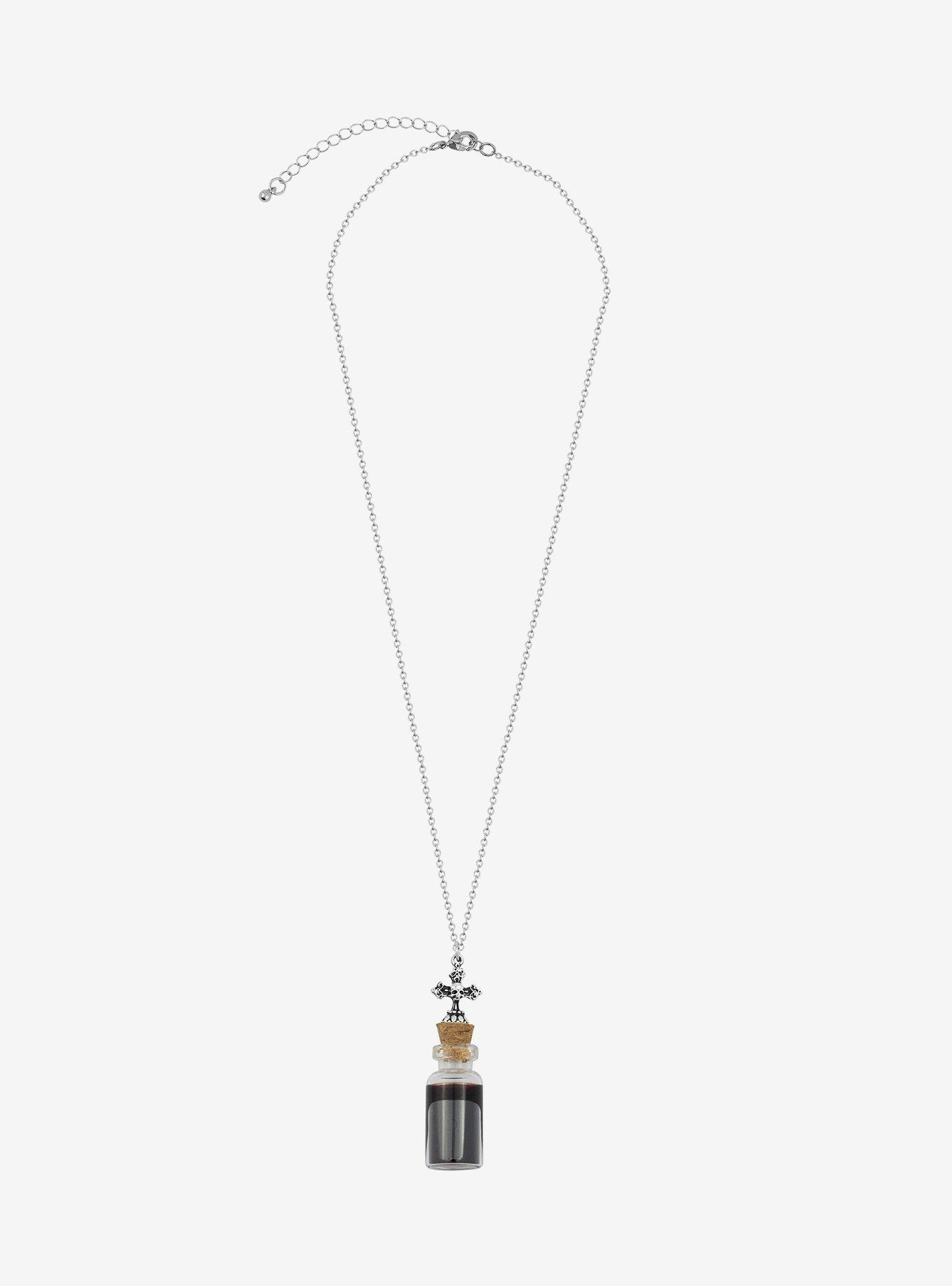 Social Collision® Cross Blood Vial Necklace