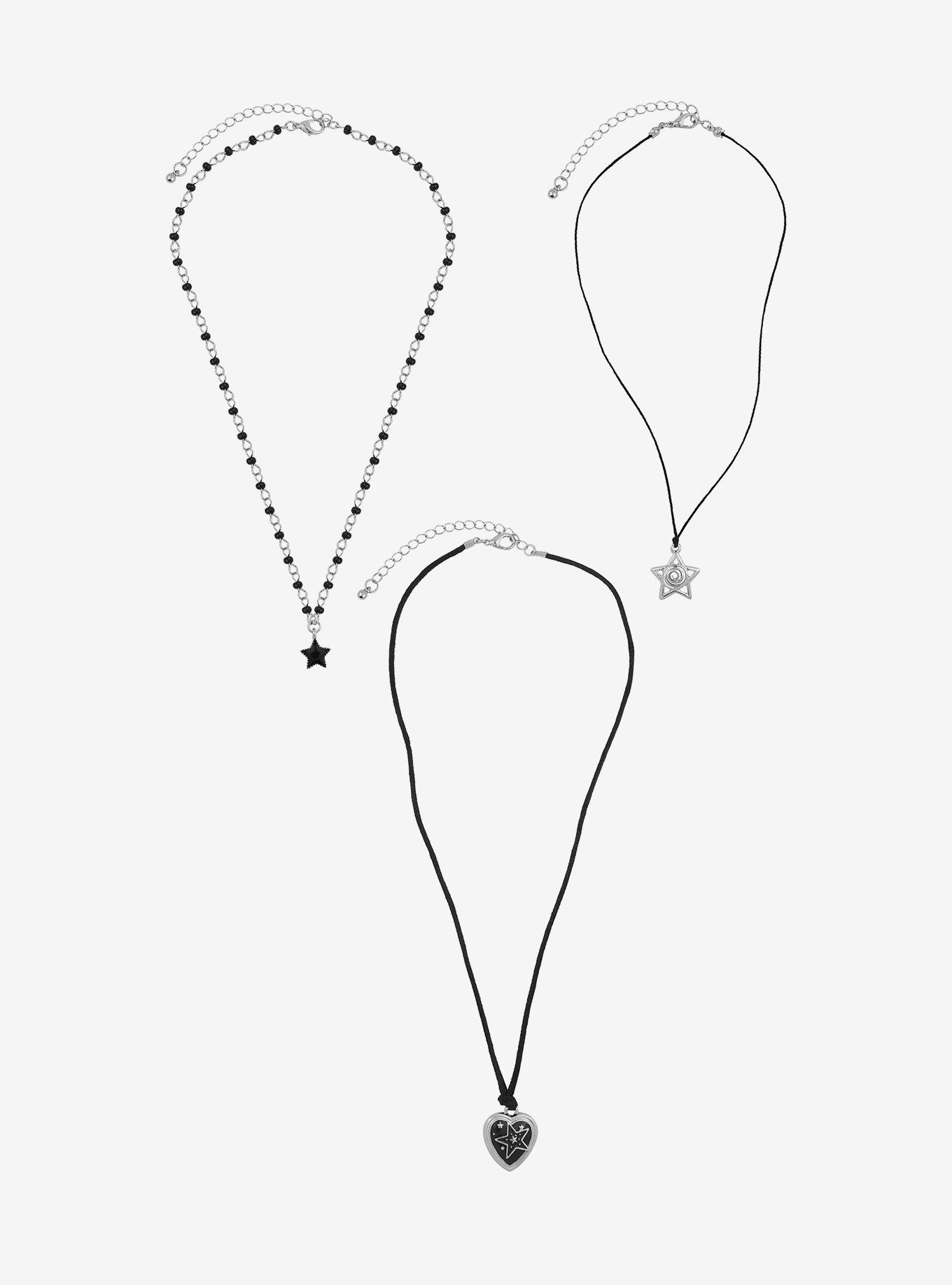 Social Collision Star Heart Necklace Set, , hi-res